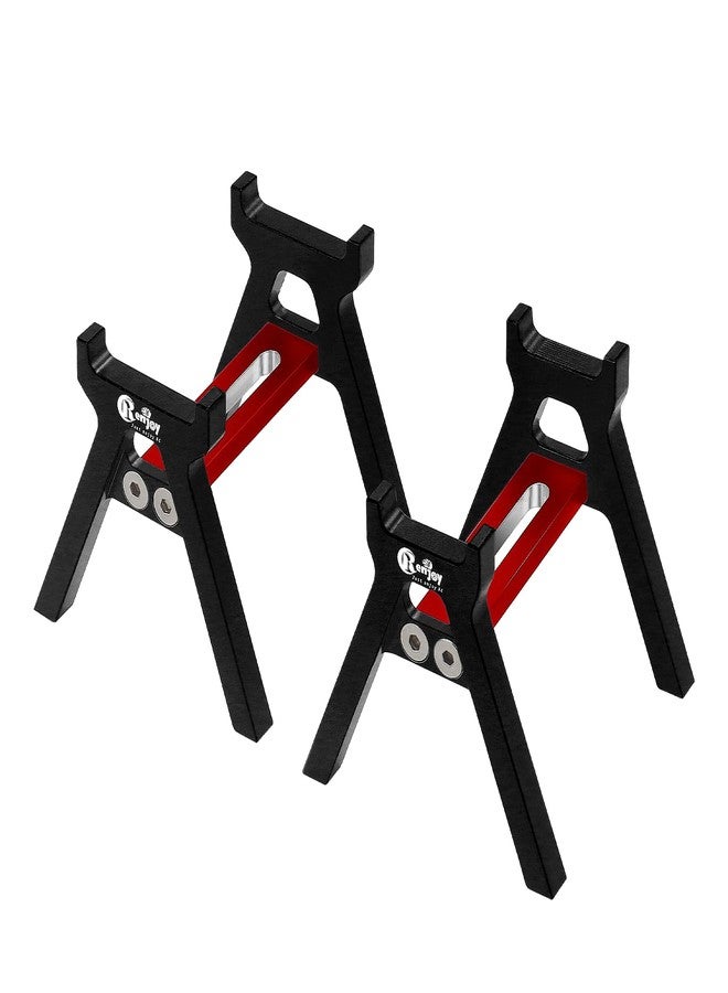 RCenjoy RC Car Stand Aluminum Alloy RC Car Static Display Stand RC Work Stand for 1/18 1/24 TRX4M FCX18 SCX24 FCX24 RC Car Upgrade Parts (Black) - Image 1